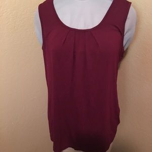 Messic Burgundy Wine Sleeveless Top XL